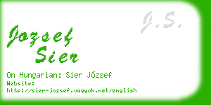 jozsef sier business card